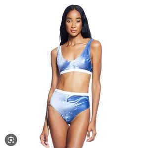 Chromat Wet Look Graphic Bikini BOTTOM ONLY